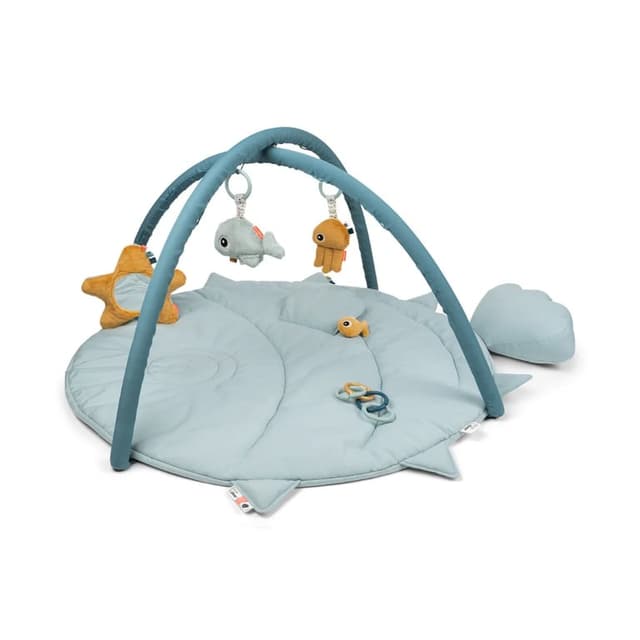 Done by Deer Babygym Met Speelmat Sea Friends Blauw