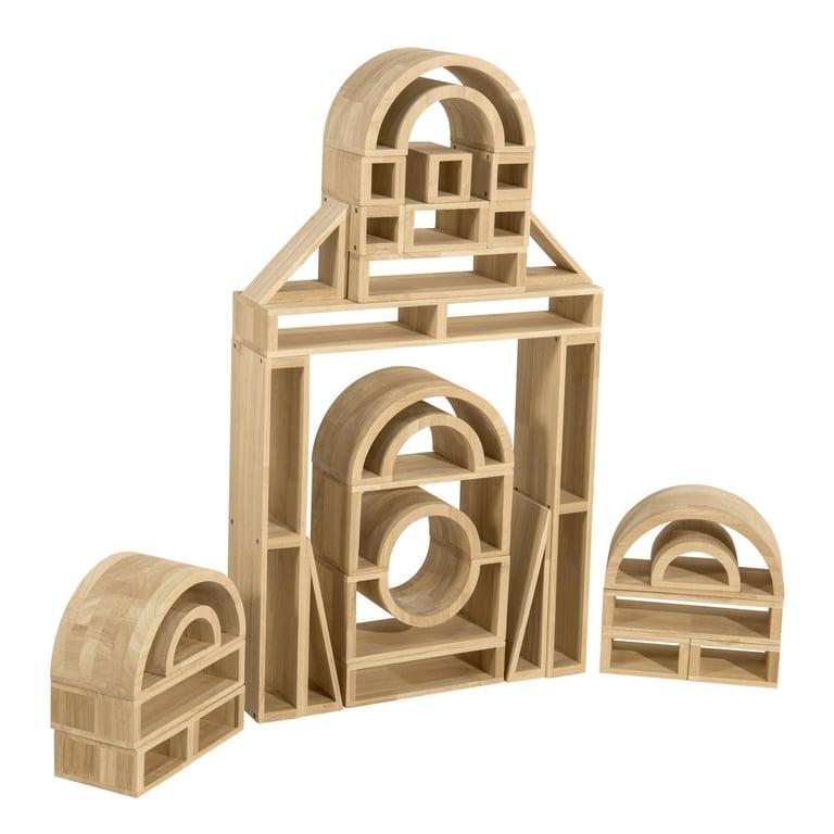 Montessori Wood Designs Holle Blok en Boog Set- 29-Delig