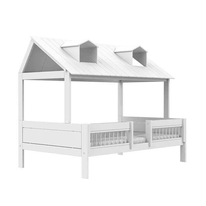 LIFETIME Kidsroom Strandhuisje Bed 120 x 200 cm Wit Deluxe