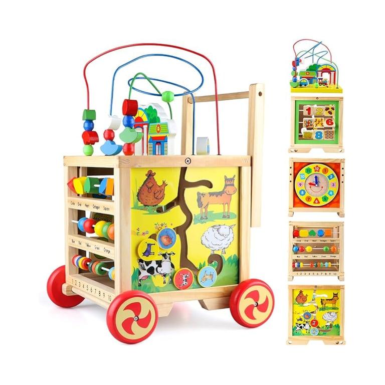 Montessori KABENFIS 6-in-1 Houten Sensorische Activiteiten Kubus