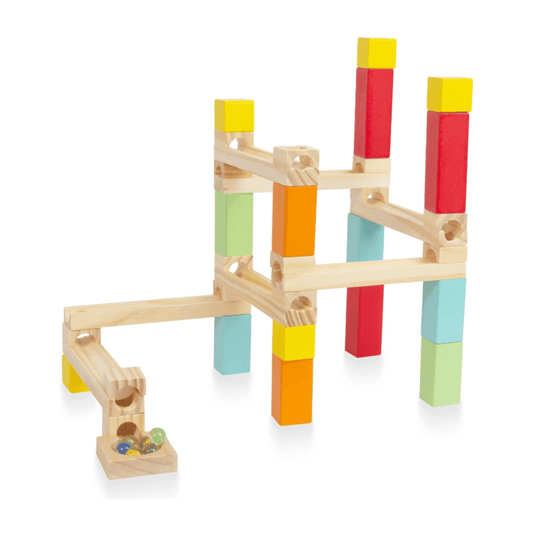 Montessori WOODENFUN Knikkerbanen Bouwstenen