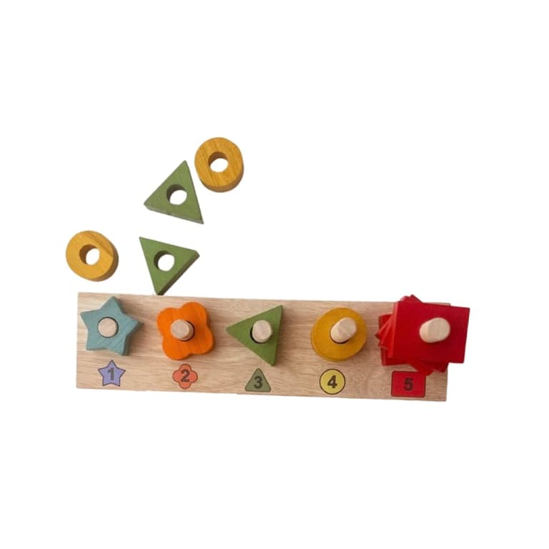 QToys Geometrische Stapelaar-Tellende Trap