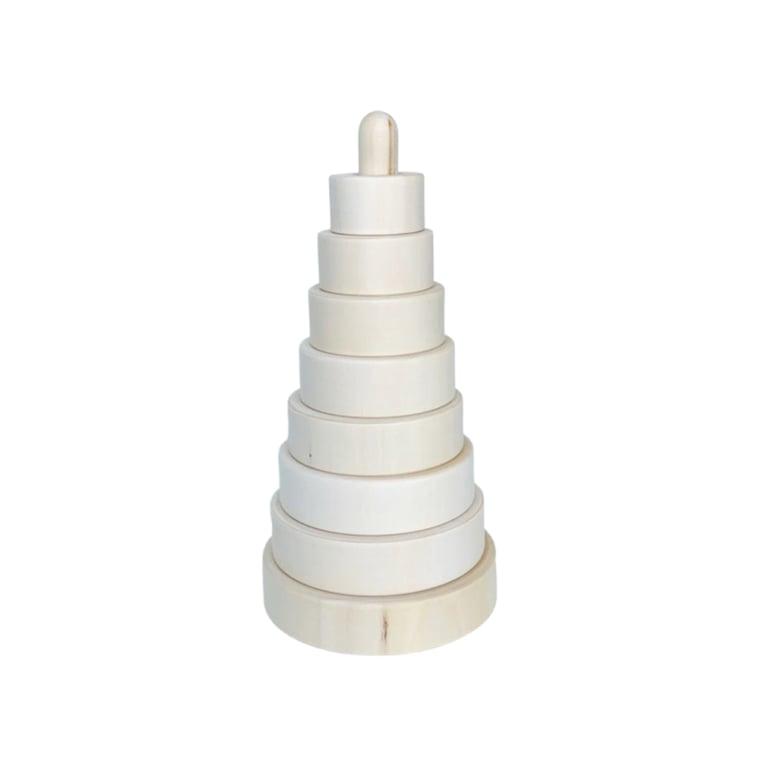 Montessori PoppyBabyCo Reuze Houten Stapelpiramide