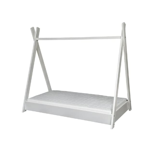 Merly Tipi Vloerbed Met Standaard Matras Wit Eenpersoons 160 x 80 cm