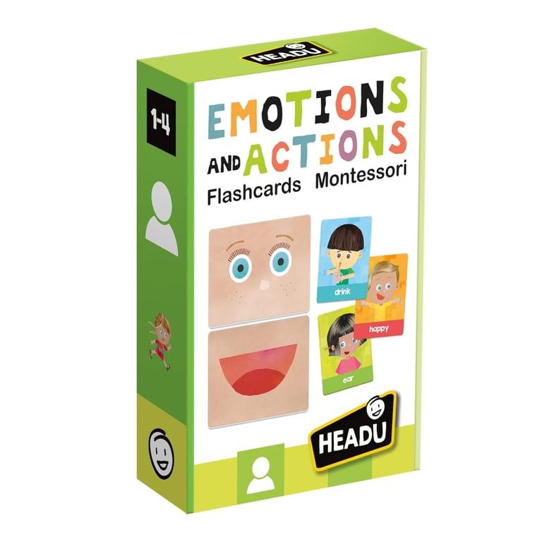 Montessori HEADU Emoties en Acties Flitskaarten  (Engelstalig)