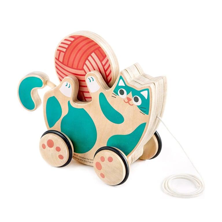 Montessori Hape Houten Loop Kitten Trek Speelgoed