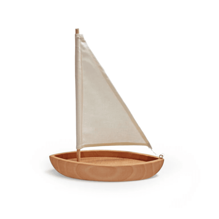 Montessori Woodpecker Toys Houten Zeilboot Speelgoed Wit