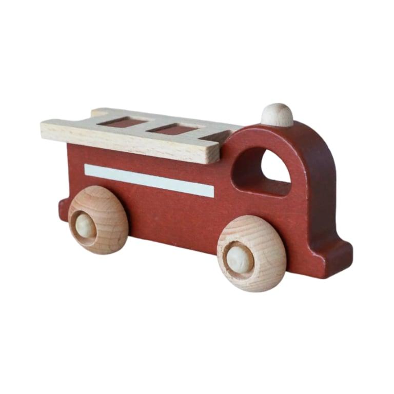 Montessori Playroom Collective Wooden Rolling Toy Fire Truck