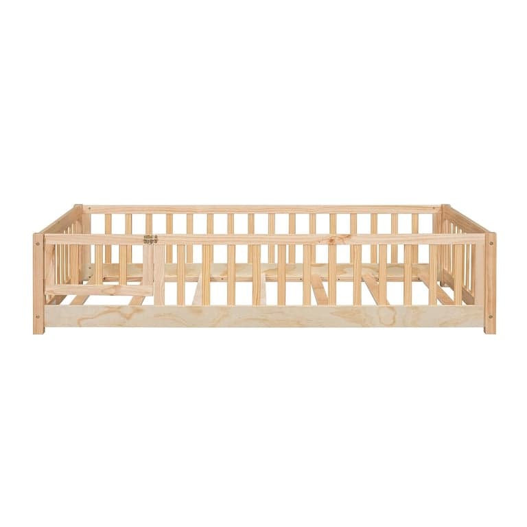 Bellemave Gelijkvloers Bed met Deur en Hek Naturel