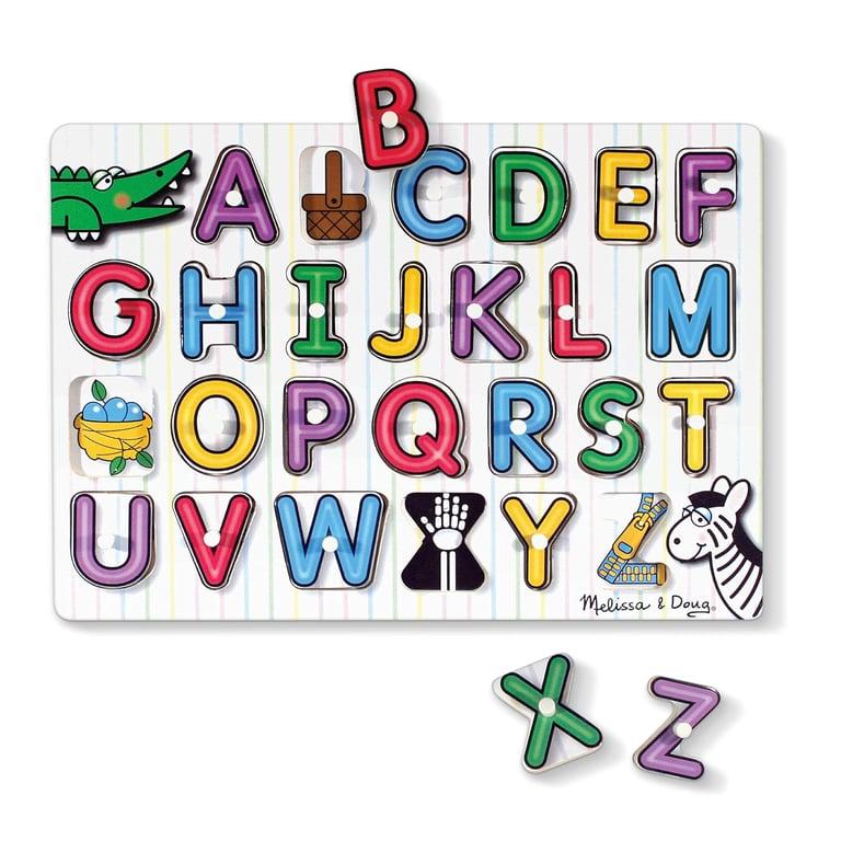 Montessori Melissa & Doug Alfabetpuzzel Zie Binnenkant