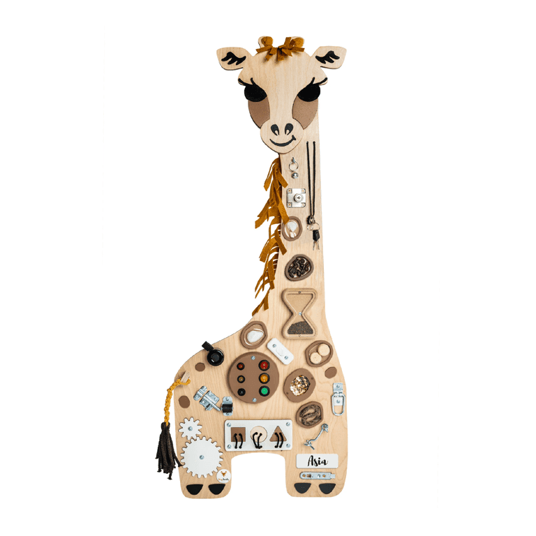 Montessori Foxy Family Giraffe Activiteitenbord Zonder Naam Niet Vrijstaand