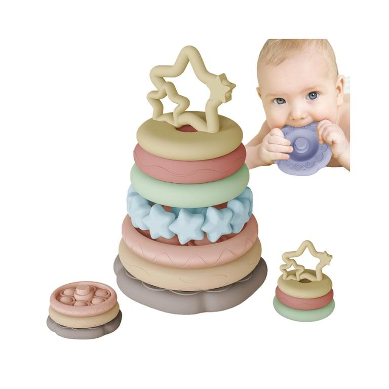 Montessori Alsatic Baby Teething Toys and Stacking Rings Toys