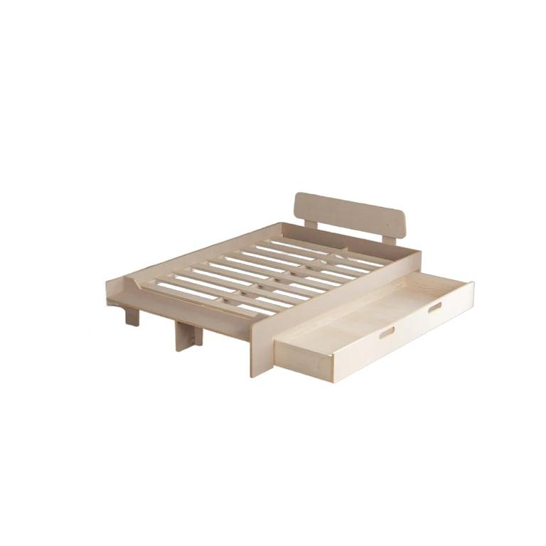 Montessori KitSmart Tweepersoons Vloerbed met Lades en Planken