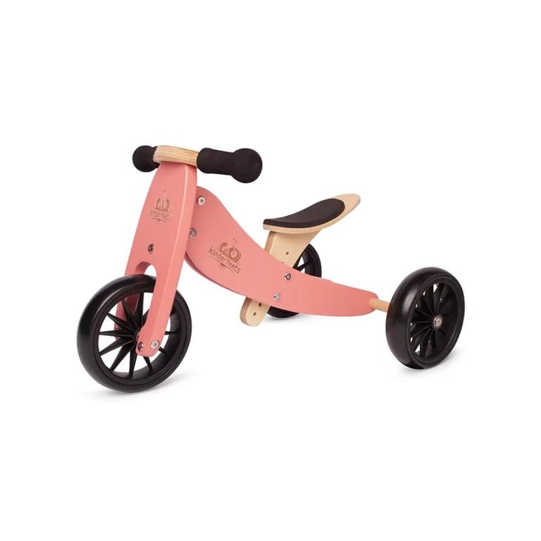 Montessori Kinderfeets 2-in-1 Balance Bike Tiny Tot Coral