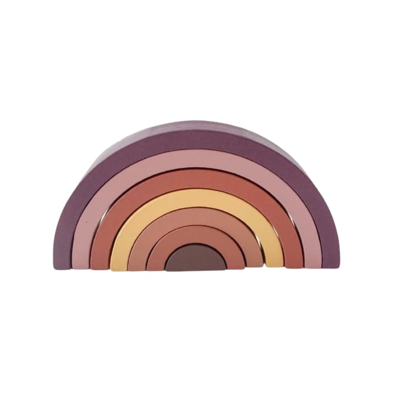 Henry & Flo Houten Regenboogstapelaar Aarde 7 Stuks
