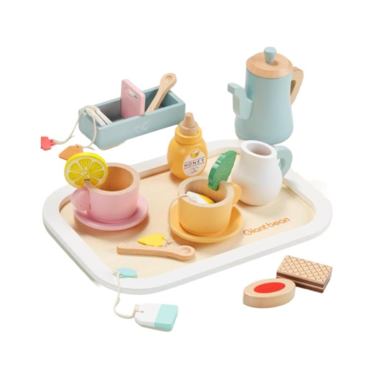 Montessori Giant bean Houten Theeset