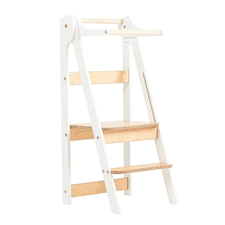 Duck Woodworks Opvouwbare Peutertoren Wit