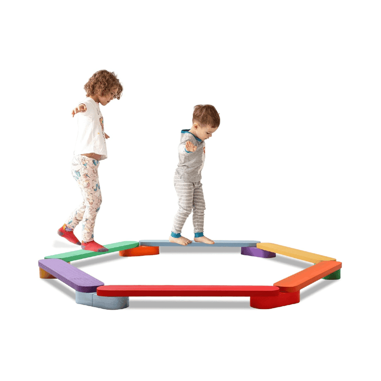 Montessori Autirinee Balans Balk 6 Delig Multicolor