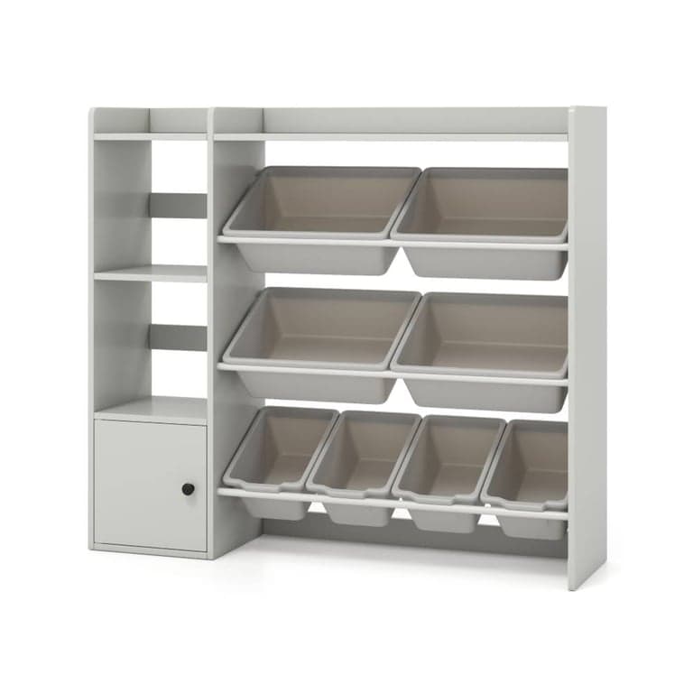 Costway Grote Speelgoedopbergplaats 111,76 CM Grijs