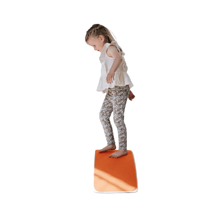 Montessori Jindl Balance Board Met Vilt Oranje