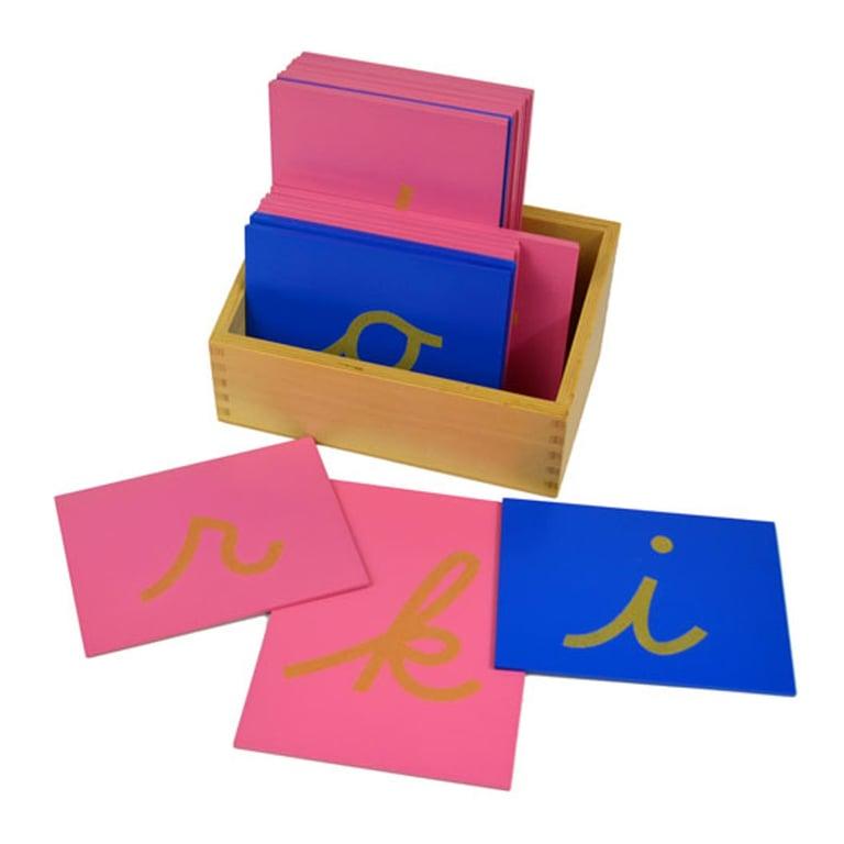 Montessori Thinkamajigs Schuurpapieren Letters Kleine Letters Cursief