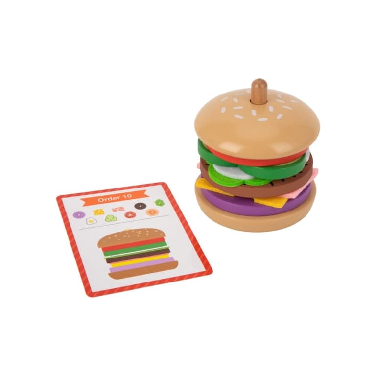 Woopie Green Ringstapelaar Maak een Hamburger