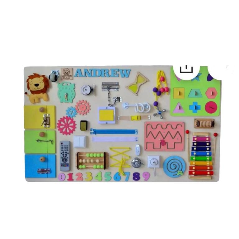 Montessori Kiddi Busy Boards Vrijstaand Activiteitenbord Licht Hout XL Stijl 2