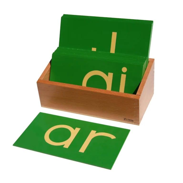 Montessori E&O Montessori Kleine Letters Dubbel Schuurpapieren Letters Print met Doosje