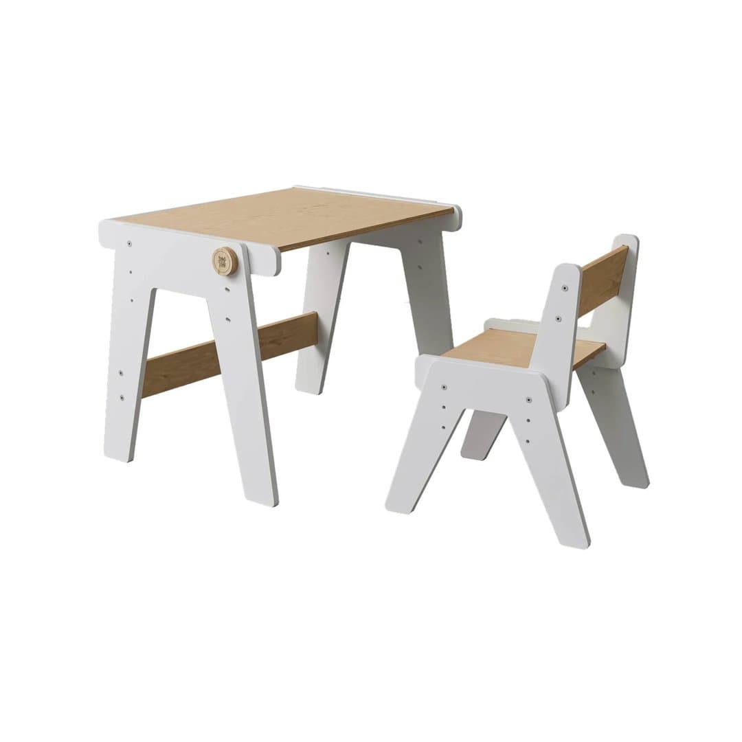Busy Kids Verstelbare Tafel- en Stoelset Wit