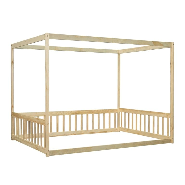 PVWIIK Full Size Luifel Frame Vloerbed met Hek
