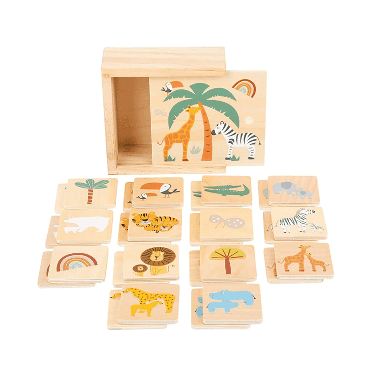 Montessori Small Foot houten Geheugenspel Safari