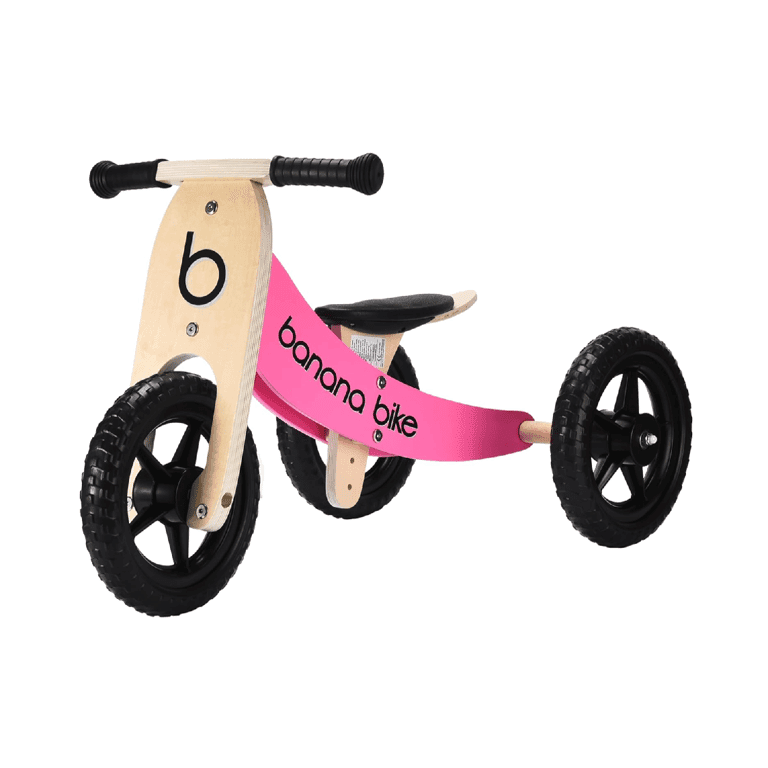 Montessori banana bike 2-in-1 Balansfiets Roze