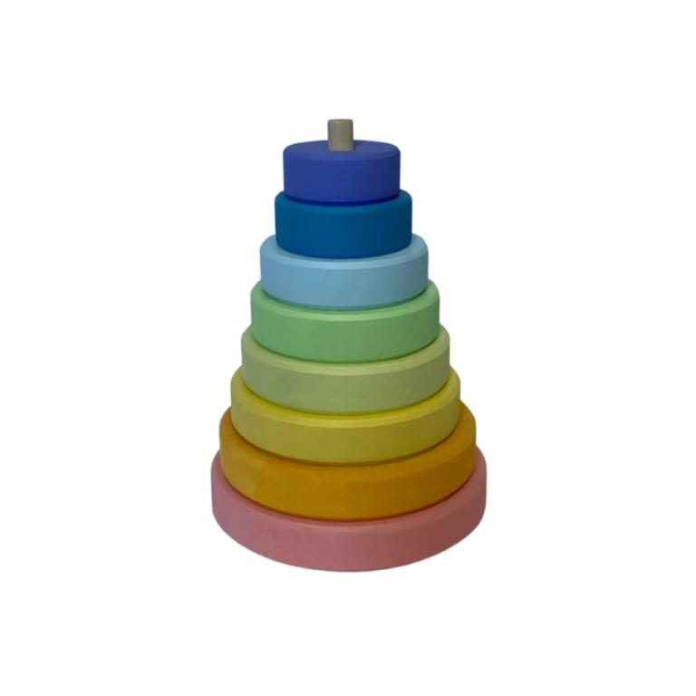 Montessori PoppyBabyCo Pastel Stapelpiramide