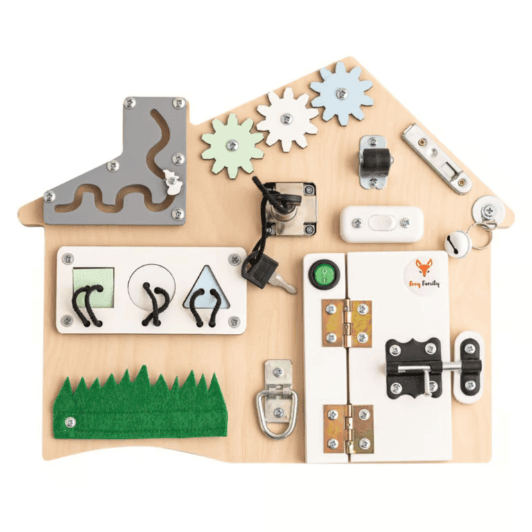 Foxy Family Mini Activiteitenbord Mintblauw