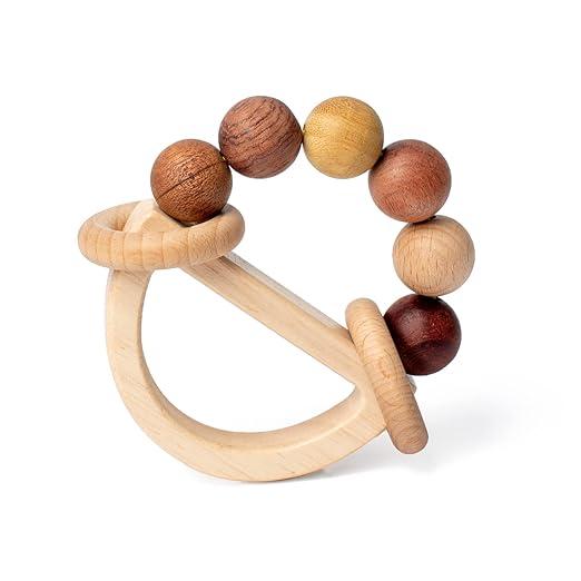 Montessori Busy Edition Houten Baby Ring Rammelaar