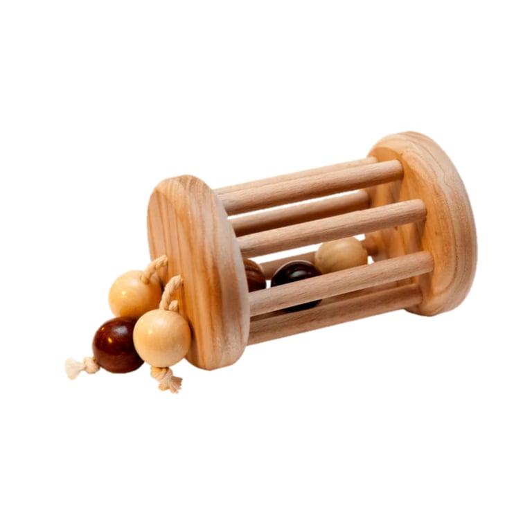 Montessori PoppyBabyCo Montessori Rammelaar Met Rollende Ballen