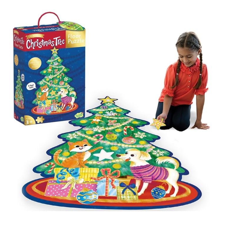 Montessori Peaceable Kingdom Glanzende Kerstboom Vloerpuzzel